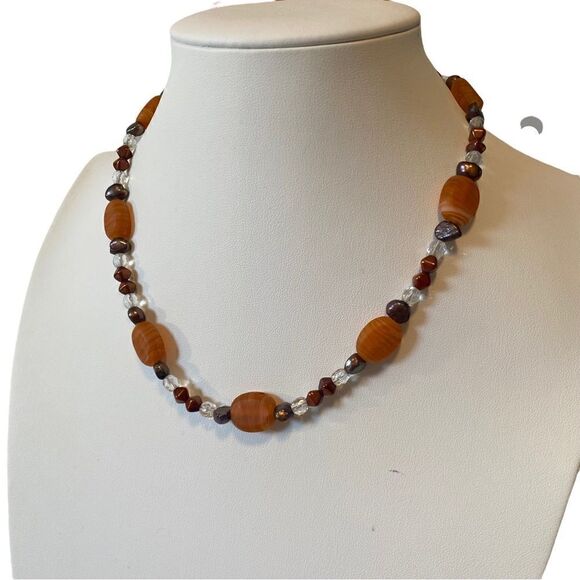Artisan Designed Strand of Jasper w/ intermingled complimentary colored beads. - Picture 3 of 6